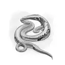 small snake with the year 2006 tattoo design idea