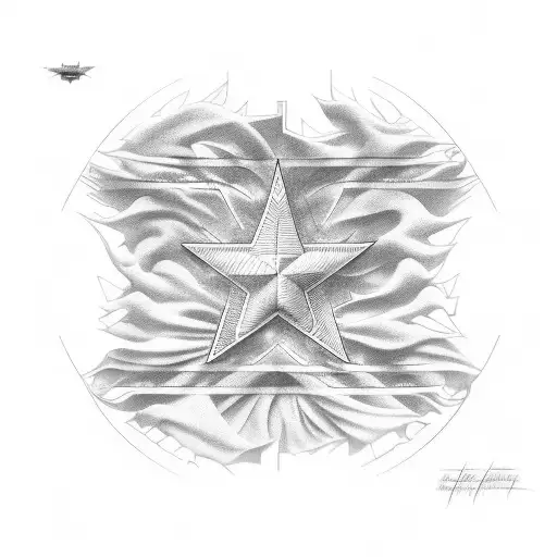 Title: "United Dimensions"  Concept: The artwork will showcase a unique fusion of the American and Texas flags in a cohe tattoo design idea