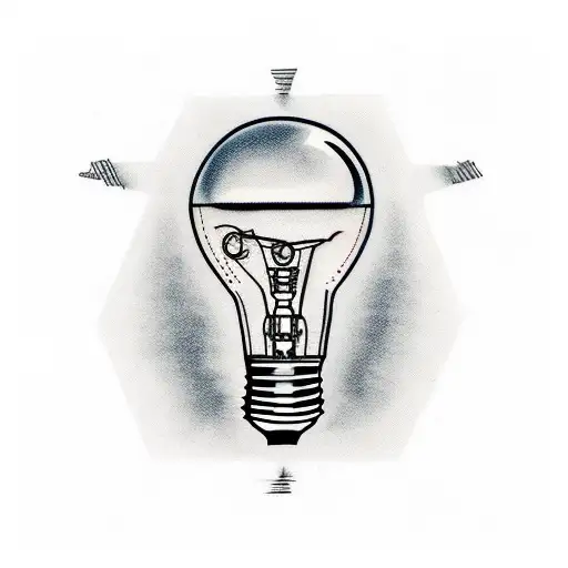 dying light bulb tattoo design idea