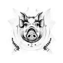 pig tattoo design idea