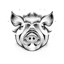 pig tattoo design idea