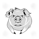pig tattoo design idea