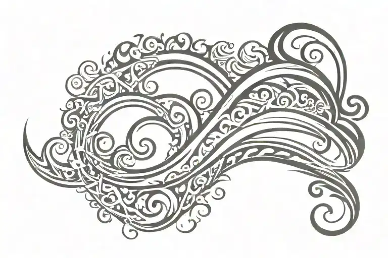 tribal wave armband tattoo design tattoo design idea