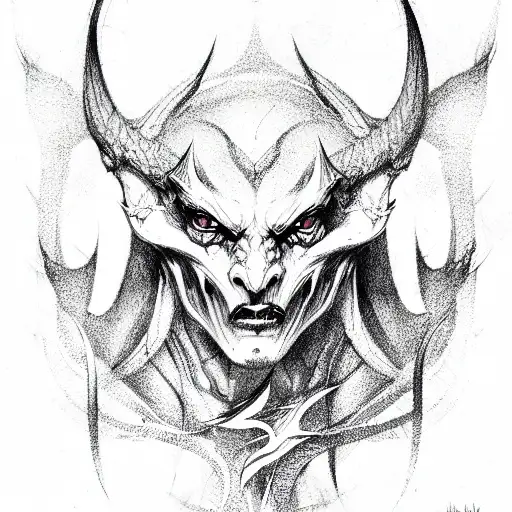demon tattoo design idea