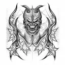 demon tattoo design idea