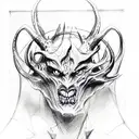  demon tattoo design idea