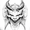  demon tattoo design idea