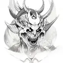 demon tattoo design idea