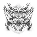 mini demon tattoo design idea