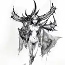  demon all body tattoo design idea