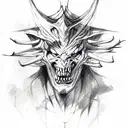  demon all body tattoo design idea