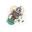 bender from futurama tattoo design idea