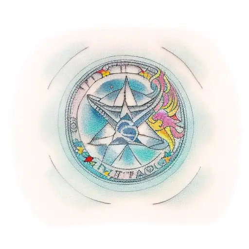 astral birth map tattoo design idea