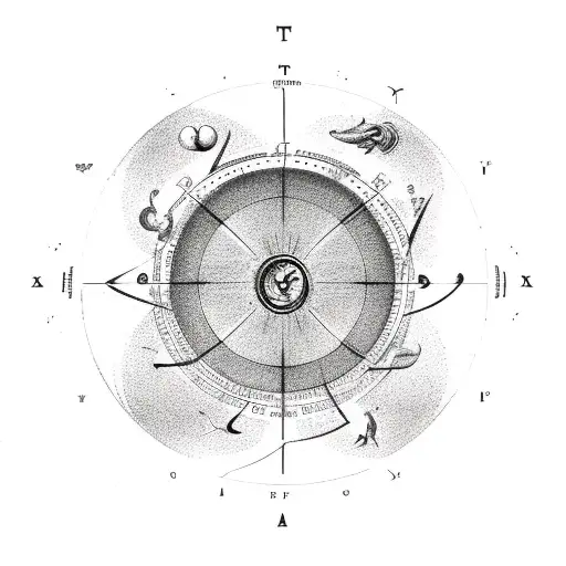 astrology birth chart tattoo design idea