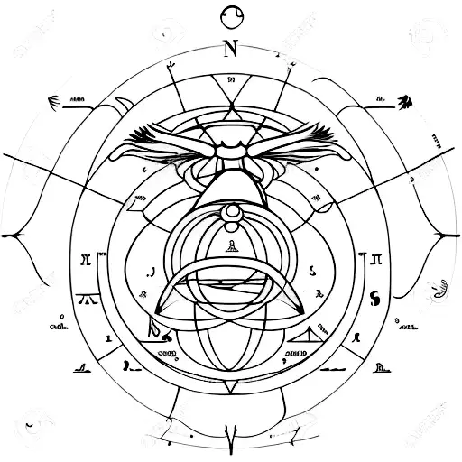 astrology birth chart tattoo design idea