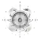 astrology birth chart tattoo design idea