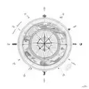 astrology birth chart tattoo design idea