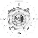 astrology birth chart tattoo design idea