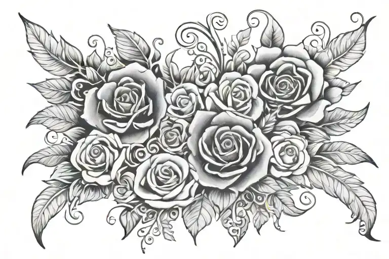 names Giulio, Luca and Nadia tattoo design idea