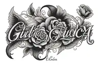 name tatoo "Giulio Luca Nadia" tattoo design idea