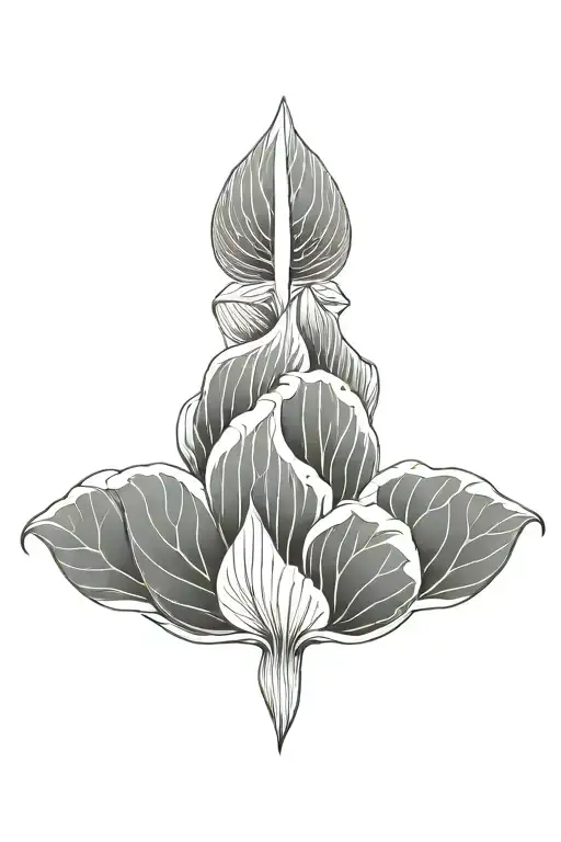 cabbage tattoo design idea