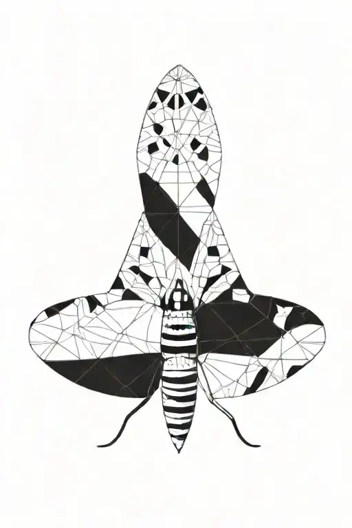 moth with wide wingspan  tattoo design idea