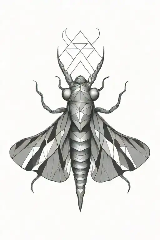 death moth with wide wingspan tattoo design idea