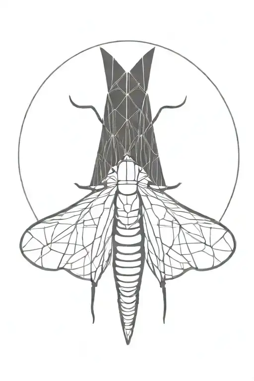 death moth tattoo design idea