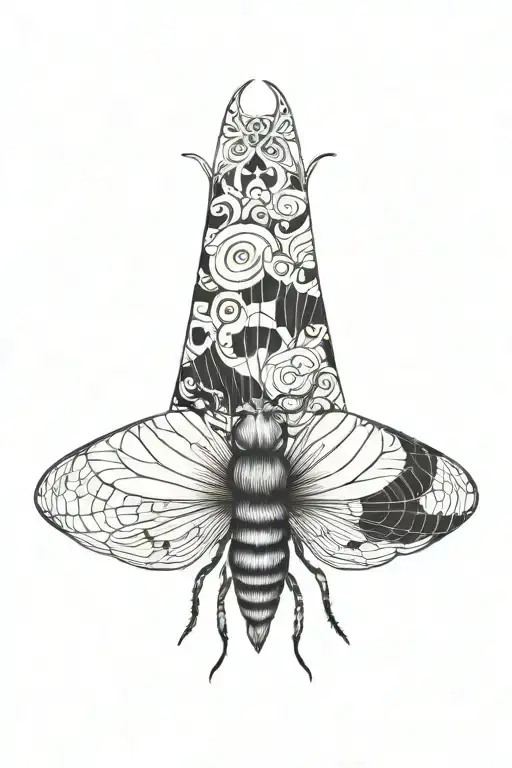 moth tattoo design idea