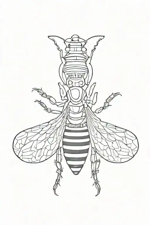 wasp tattoo design idea