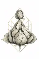 cabbage tattoo design idea