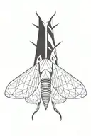 death moth tattoo design idea