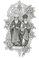 saint peter and saint patrick tattoo design idea