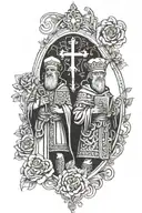 saint peter and saint patrick tattoo design idea