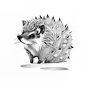 wise hedgehog tattoo design idea
