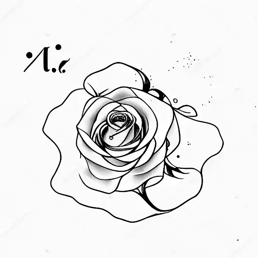 text fading into a rose tattoo design idea