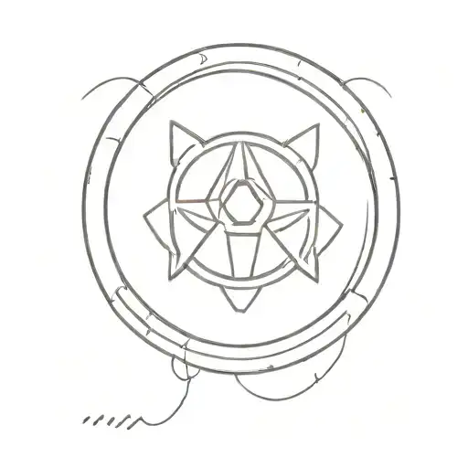 nuclear symbol tattoo design idea