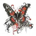 Combine elements from the Avenged Sevenfold album artwork with intricate black and grey shading for a dark and moody tattoo design tattoo design idea