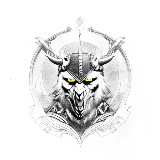 ODIN WITH RAVENS tattoo design idea