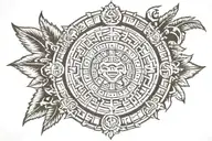 Mayan calendar tattoo design idea