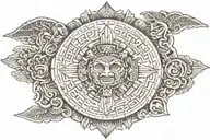 Mayan calendar tattoo design idea