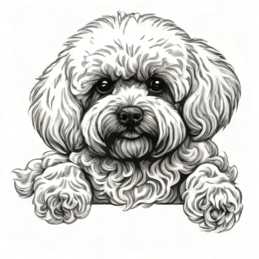 bichon frise tattoo design idea