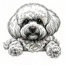 bichon frise tattoo design idea