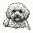 bichon frise tattoo design idea