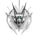 Anubis as a futuristic cyborg tattoo design idea