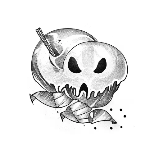 sheet ghost, cocktail,  tattoo design idea