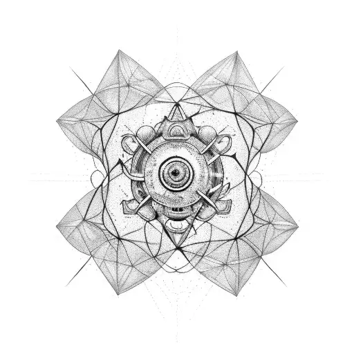 individual atom tattoo design idea