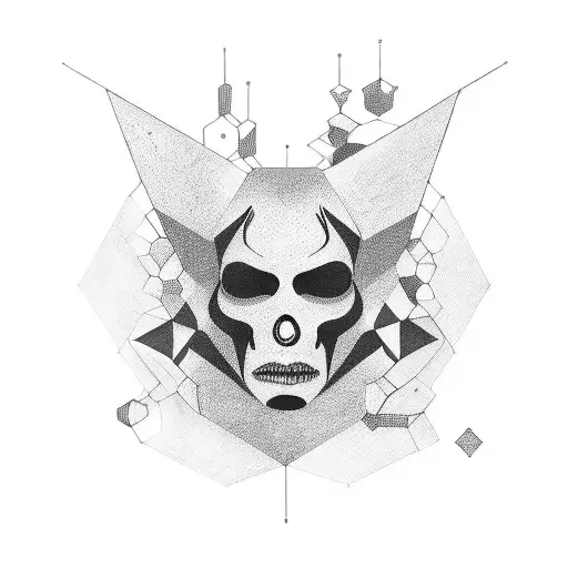 molecular makeup tattoo design idea