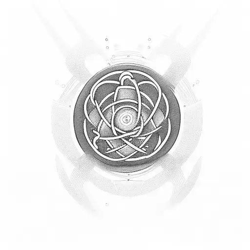 atom  tattoo design idea