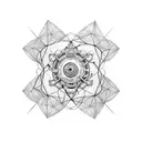 individual atom tattoo design idea